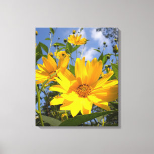 Toile Enveloppée De Tournesols Dorés