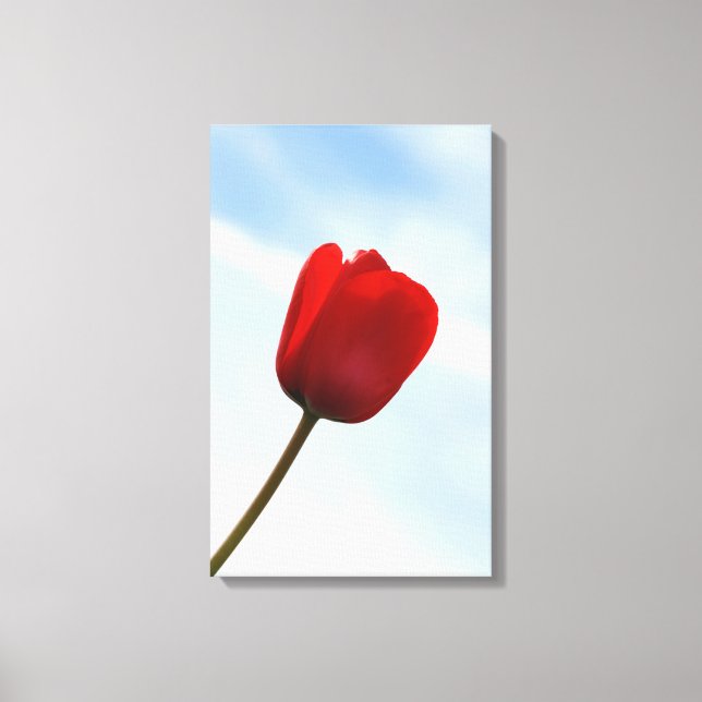 Toile enveloppée de tulipe rouge (Recto)