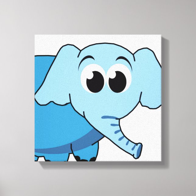 Toile enveloppée d'éléphant bleu (Recto)