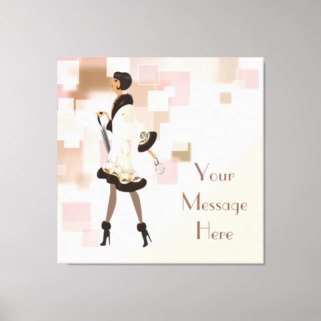 Toile enveloppée du modèle de mode parisien (Recto)