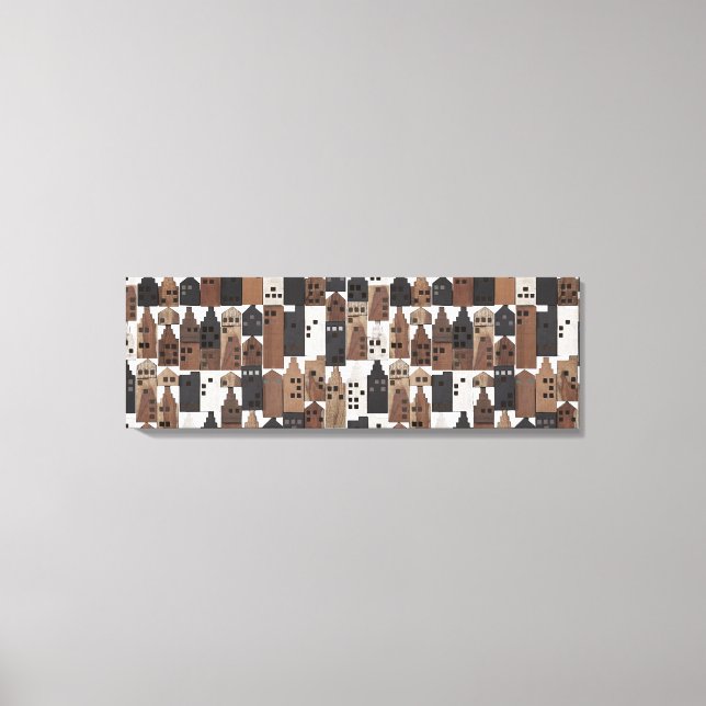 Toile enveloppée du village de bois (Recto)