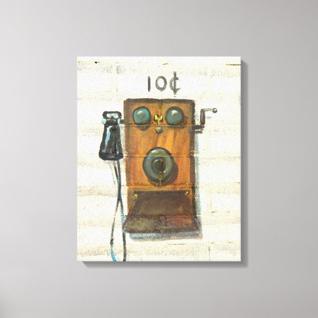 toile enveloppée d'un téléphone antique (Recto)