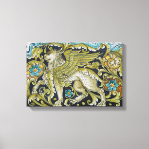 Toile Enveloppée—Lion De Carreaux Deruta