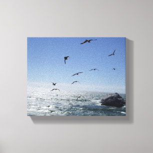Toile enveloppée Ocean & Gulls