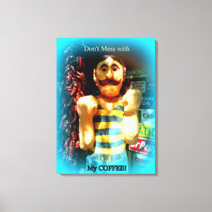 toile enveloppée pour amoureux du café