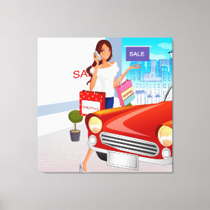 Toile Enveloppée Pour Fille Commerçante