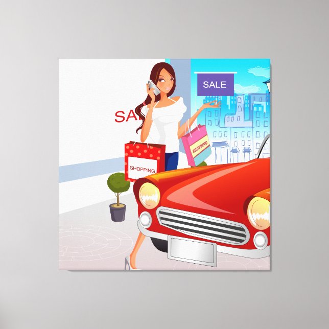 Toile Enveloppée Pour Fille Commerçante (Recto)