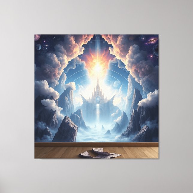 Toile enveloppée Premium - Art élégant et moderne (Recto)