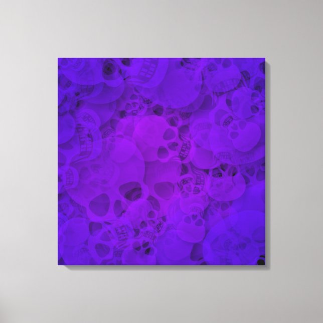 Toile enveloppée Premium Skulls Abstrait (Recto)