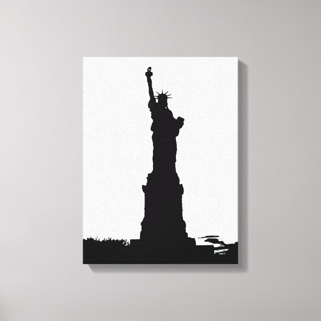 Toile enveloppée silhouette de la Statue de la Lib (Recto)