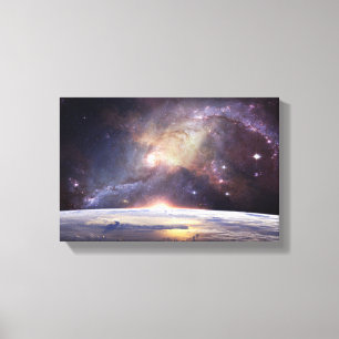 toile enveloppée terre et espace