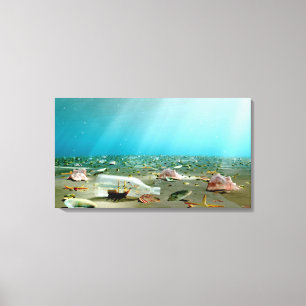 Toile Épave de Bateau-dans-un-Bouteille