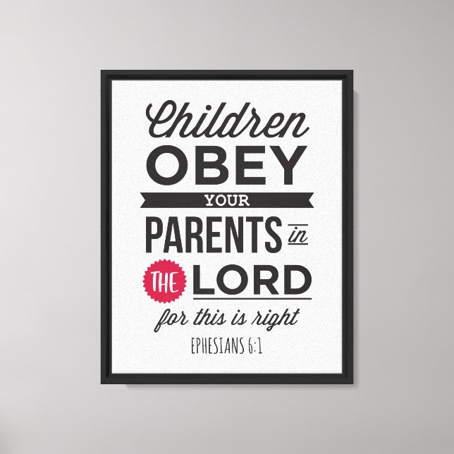 Toile Éphésiens 6:1 (Recto)