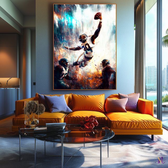Toile Epic Football Catch - Dynamic Sports Art Gridiron (Créateur téléchargé)