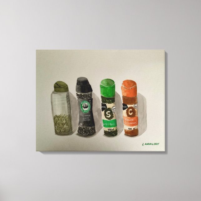 Toile Épices d'aquarelle d'origine (Recto)