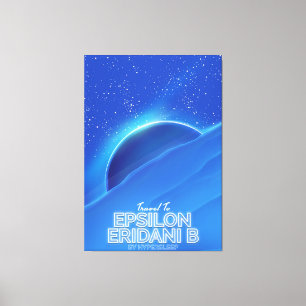 Toile Epsilon Eridani b sci-fi poster voyage