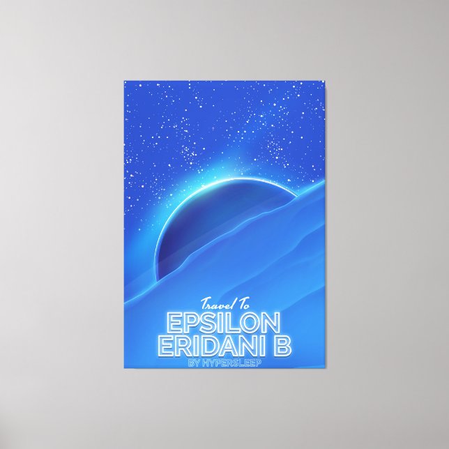 Toile Epsilon Eridani b sci-fi poster voyage (Recto)