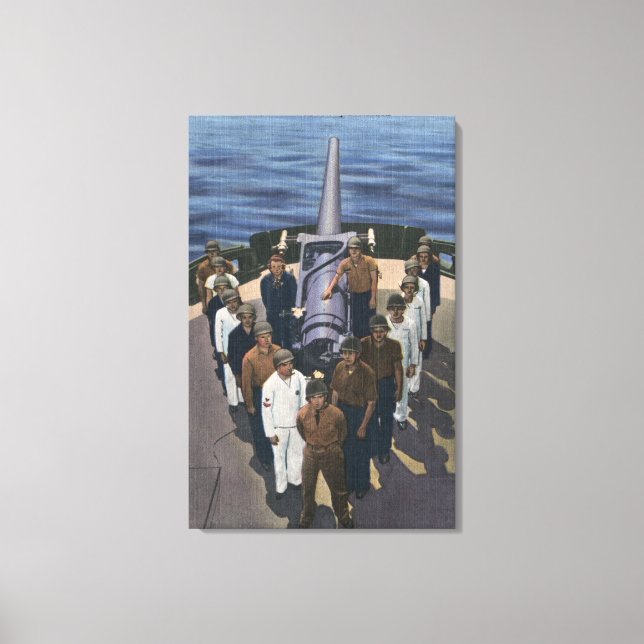 Toile Équipage de pistolet en formation victorieuse - US (Recto)