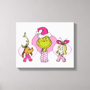 Toile Équipage Grinch en Portrait Rose de la Saint-Valen