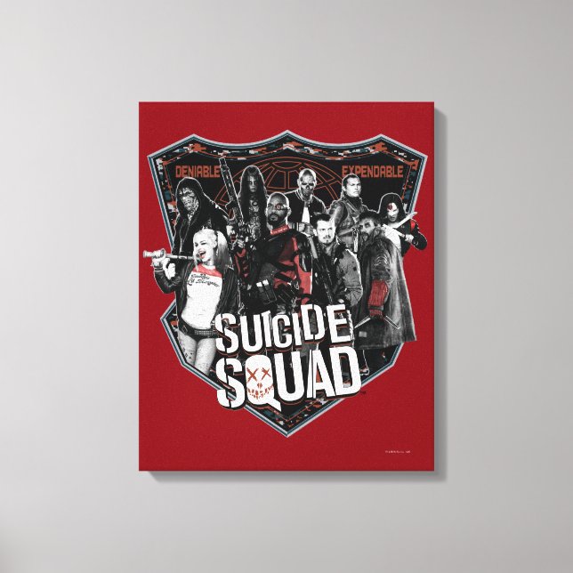 Toile Équipe de suicide | Badge de groupe photo (Recto)