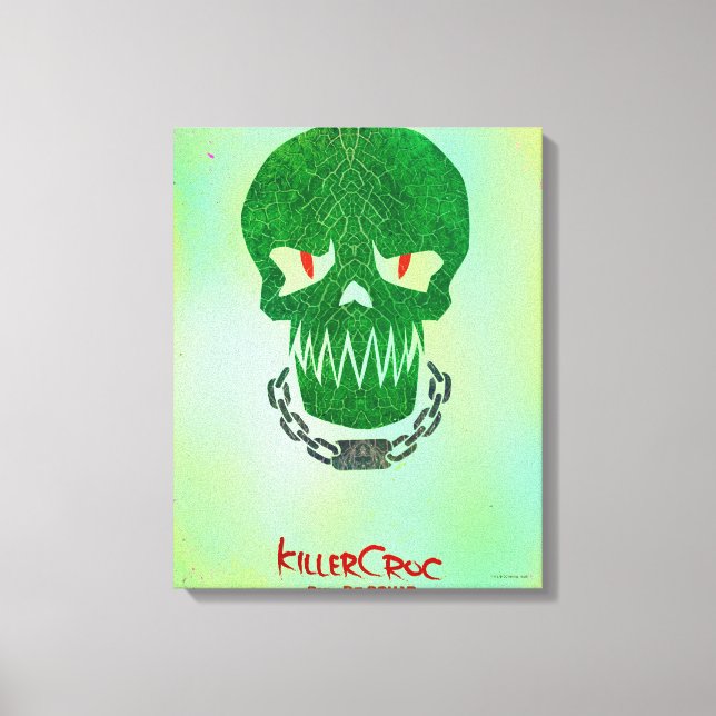 Toile Équipe de suicide | Icône Tête Croc de tueur (Recto)