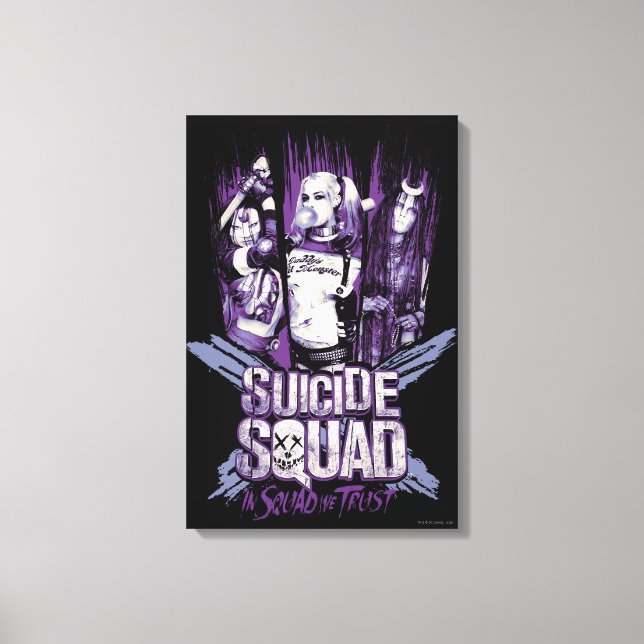 Toile Équipe de suicide | Squad Girls "In Squad We Trust (Recto)