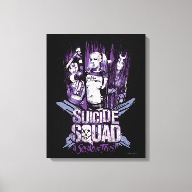 Toile Équipe de suicide | Squad Girls "In Squad We Trust (Recto)
