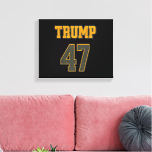 Toile Équipe Retro Trump 47 Vintage