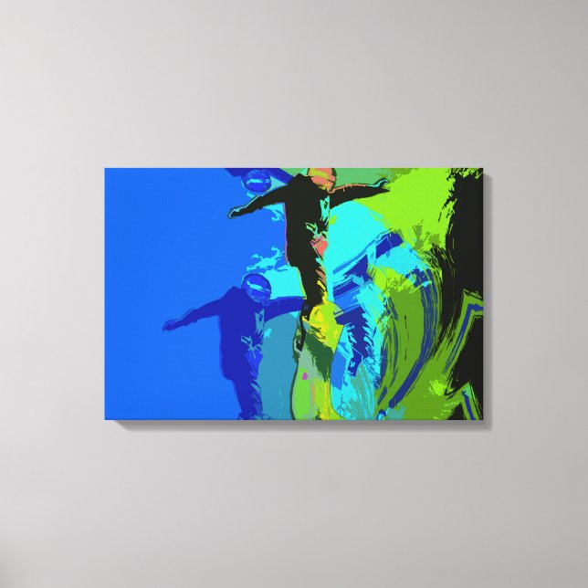 Toile Équitation extrême - Snowboarders (Recto)