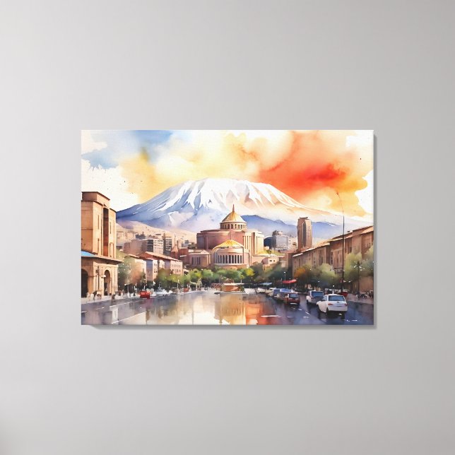 Toile Erevan aquarelle (Recto)