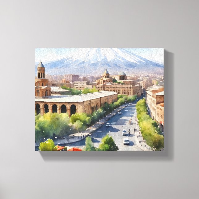 Toile Erevan aquarelle (Recto)