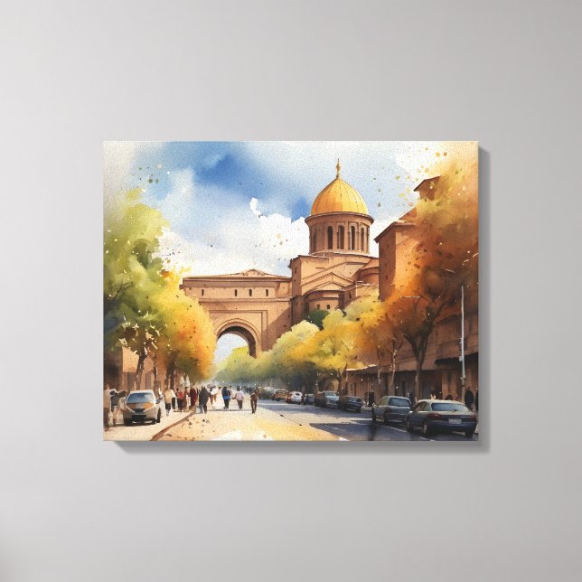 Toile Erevan aquarelle (Recto)