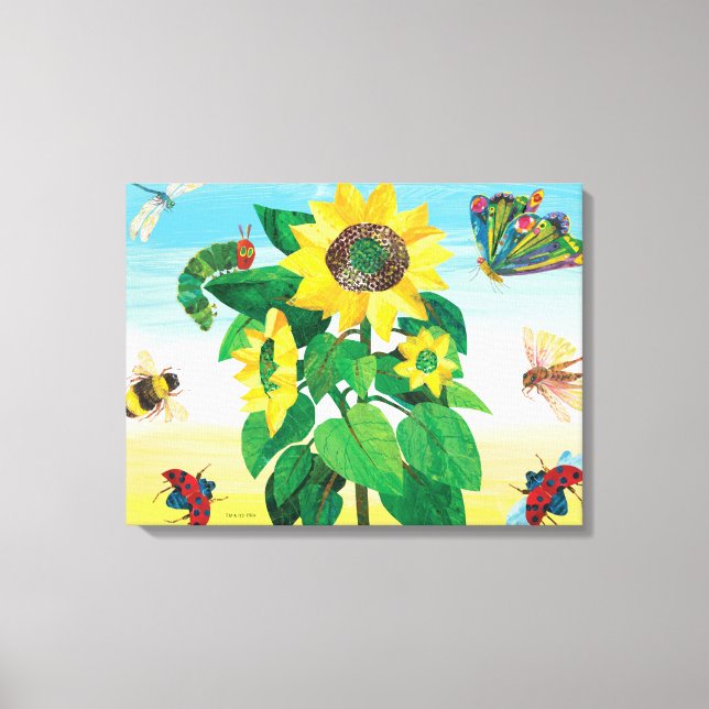 Toile Eric Carle | Scène de fleurs du jardin (Recto)