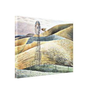 Toile Eric Ravilie peinture, Moulin à vent