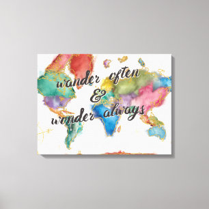 Toile Errez souvent, errez toujours carte avec la