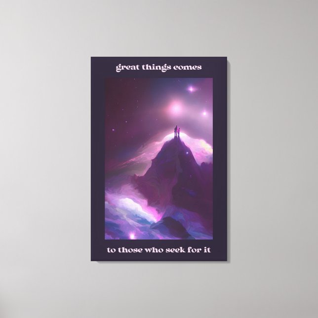 Toile Escalade À Atteindre La Grandeur Cite Art (Recto)