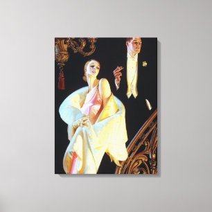 Toile Escalier descendant en couple, 1923 par Leyendecke