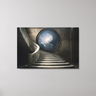 Toile Escalier et miroir