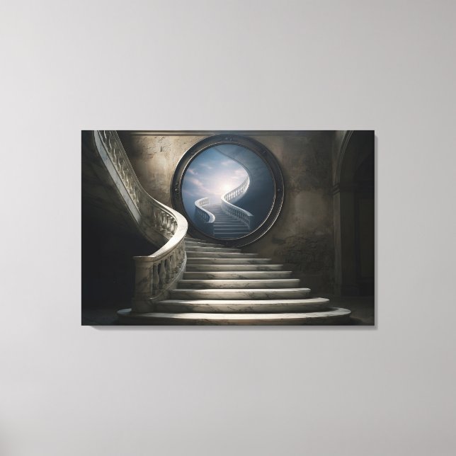 Toile Escalier et miroir (Recto)