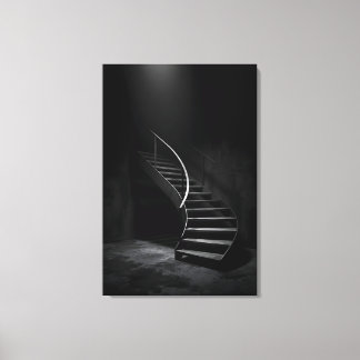 Toile Escalier sombre noir