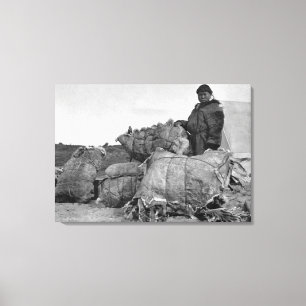 Toile Eskimo Fur Dealer à Nome, Alaska Photographie