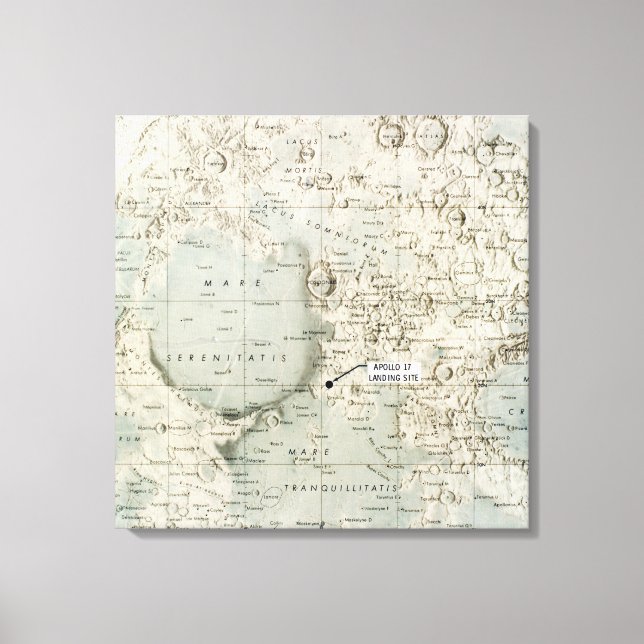 TOILE ESPACE : MOON MAP, 1972 (Recto)