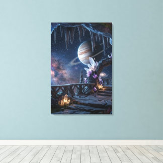 Toile espace planète relaxante