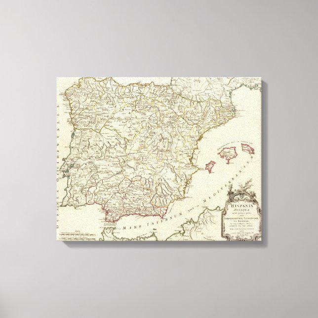 Toile Espagne et Portugal (Recto)