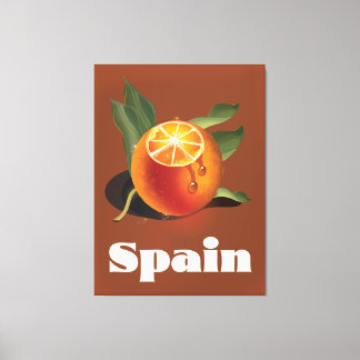 Toile Espagne orange affiche voyage