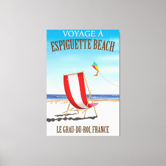 Toile Espiguette Beach France poster de voyage