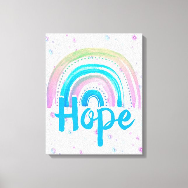 Toile Espoir Arc En Ciel Avec Spirales (Recto)