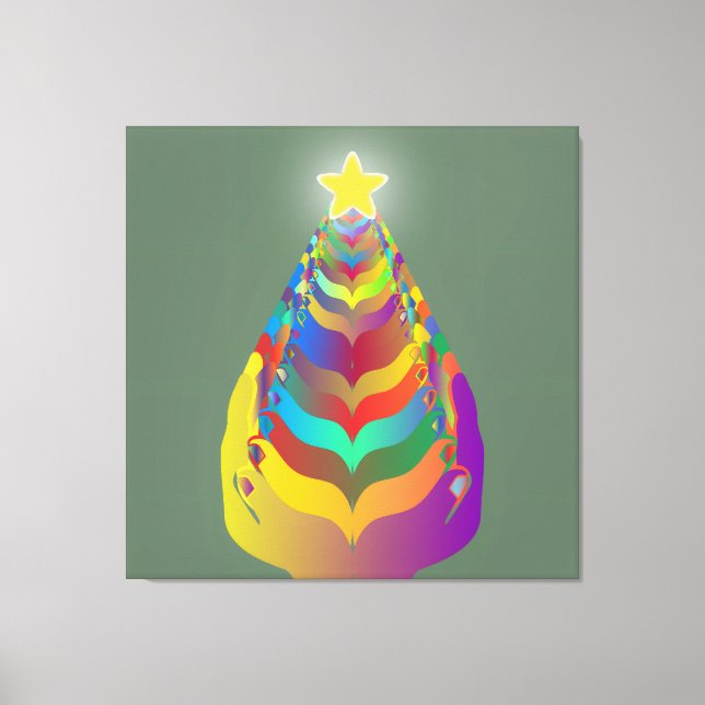 Toile Espoir et convivialité de Noël (Recto)