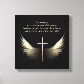 Toile Esprit chrétien et Bible croisée personnalisée Ver