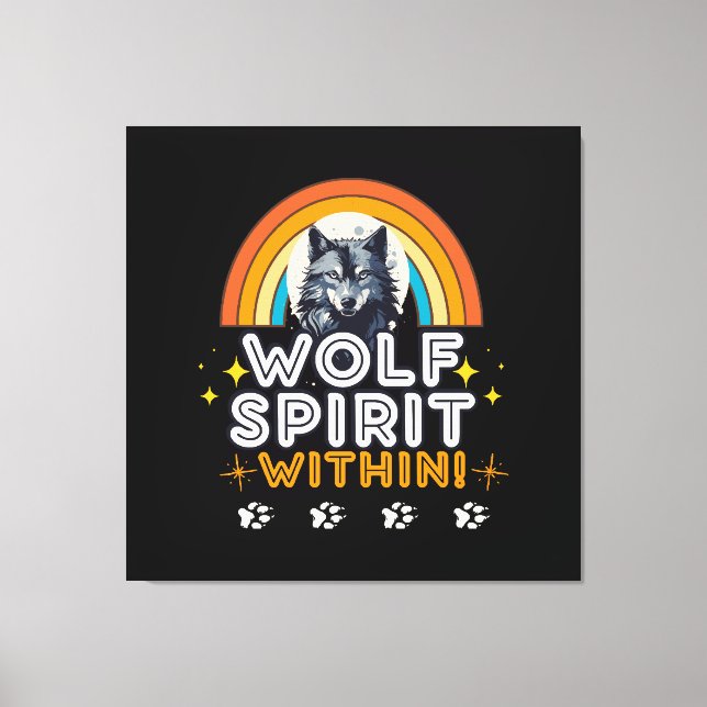 Toile Esprit de loup intérieur (Recto)